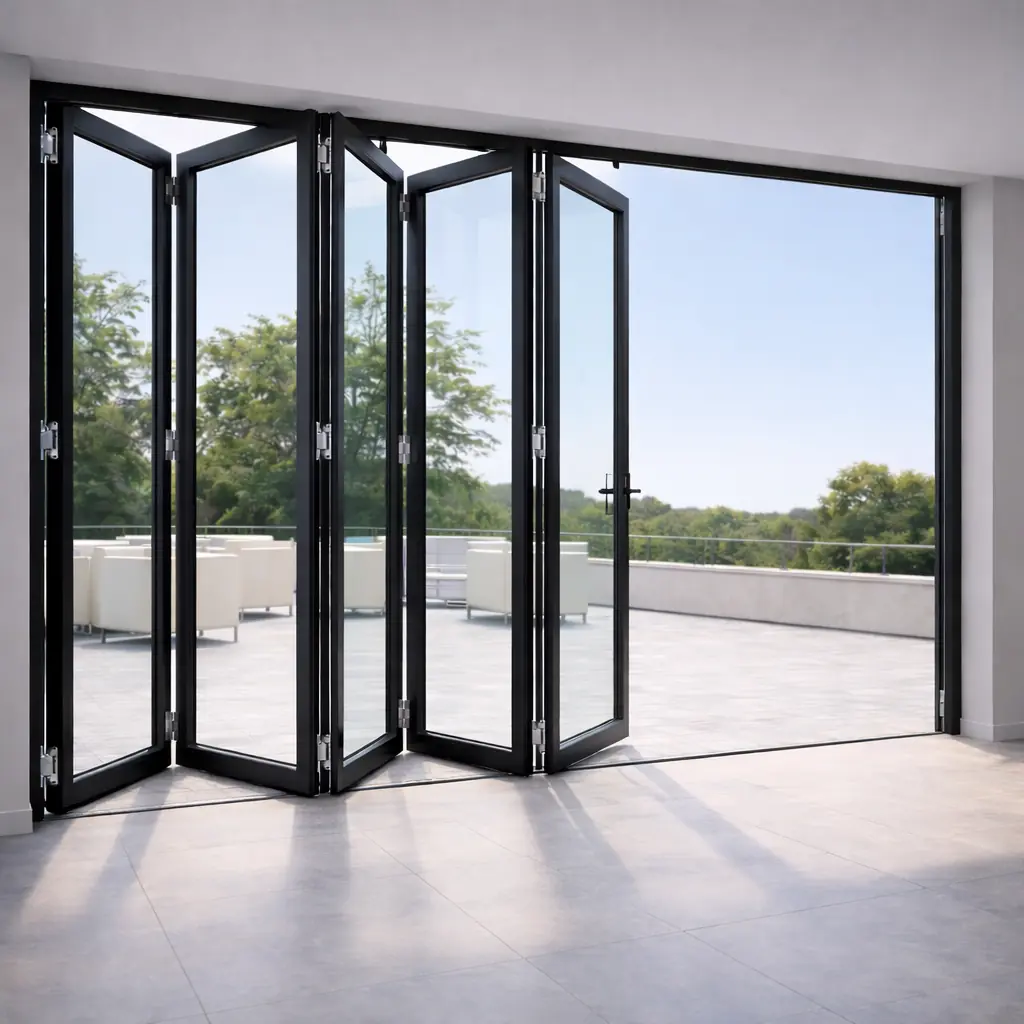 faltanlage aluminium glas terrasse